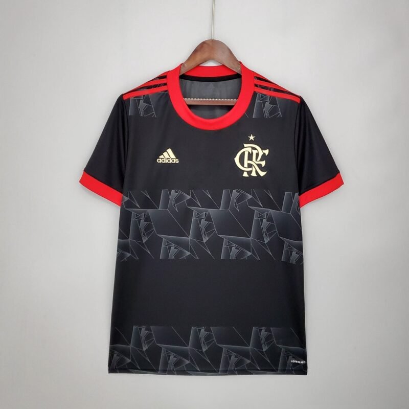 Camiseta Flamengo Terceiro Uniforme Preto Adidas 9 Gabigol 21/22