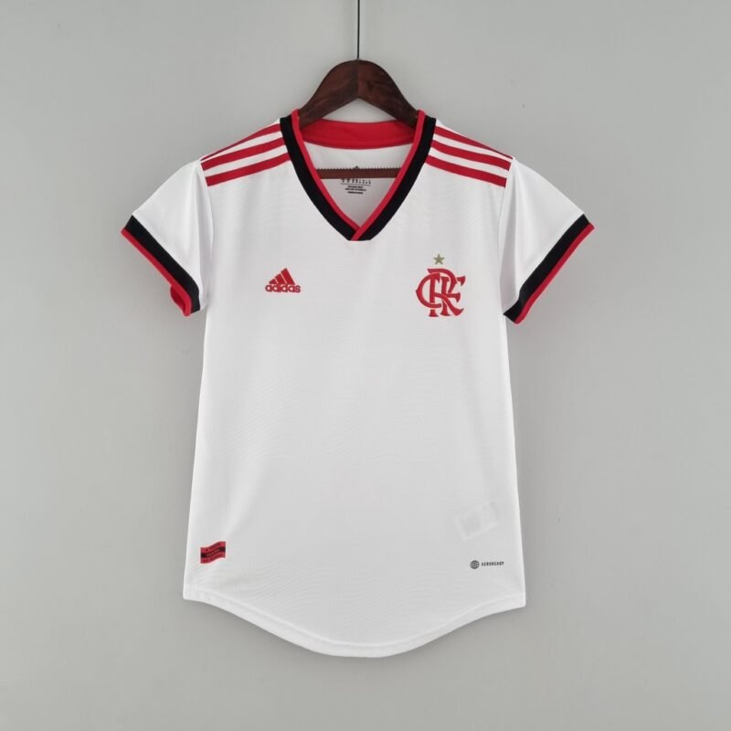 Camiseta Flamengo Feminina Visitante Adidas Uniforme 22/23