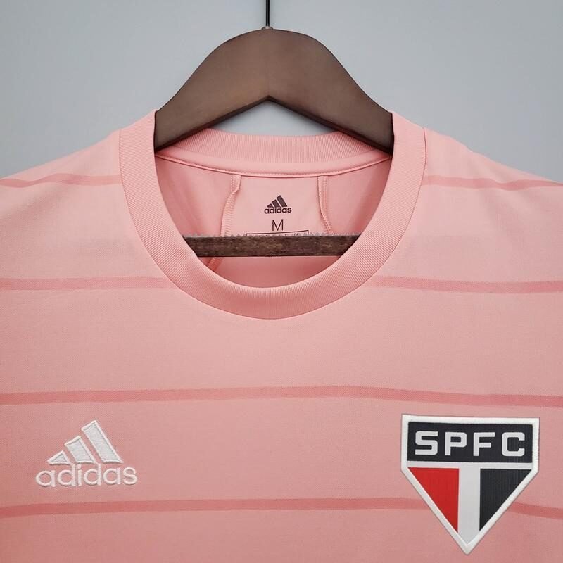 Camiseta São Paulo Feminina Outubro Rosa Oficial Adidas 21/22