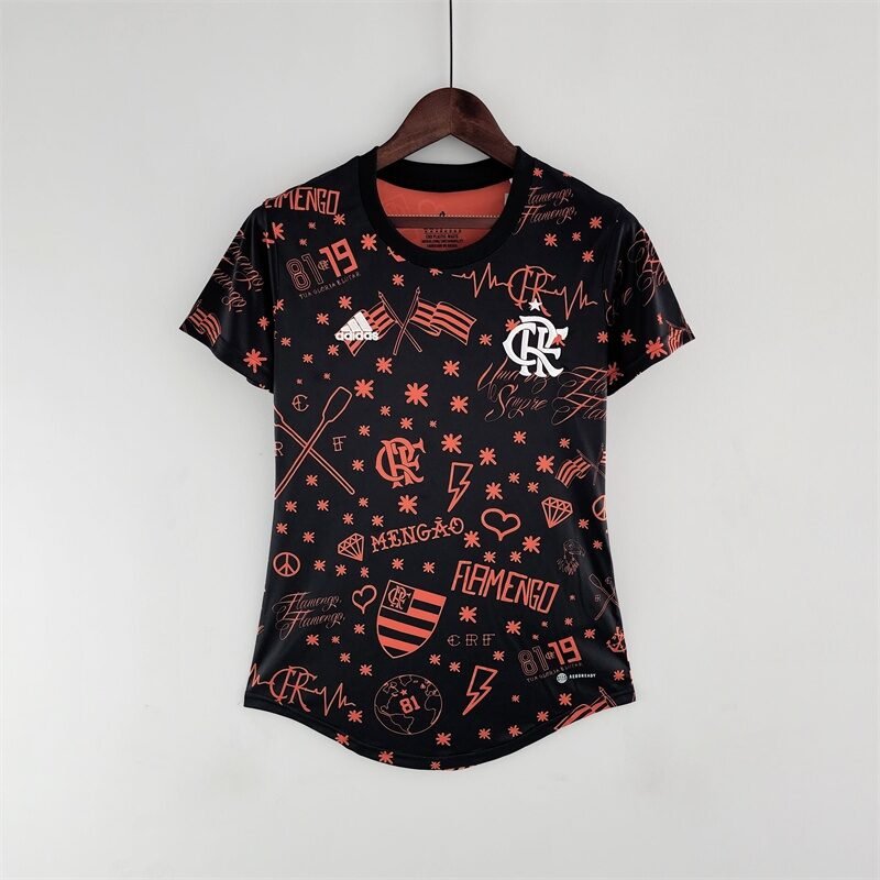 Camiseta Flamengo Feminina de Treino Oficial Adidas 22/23