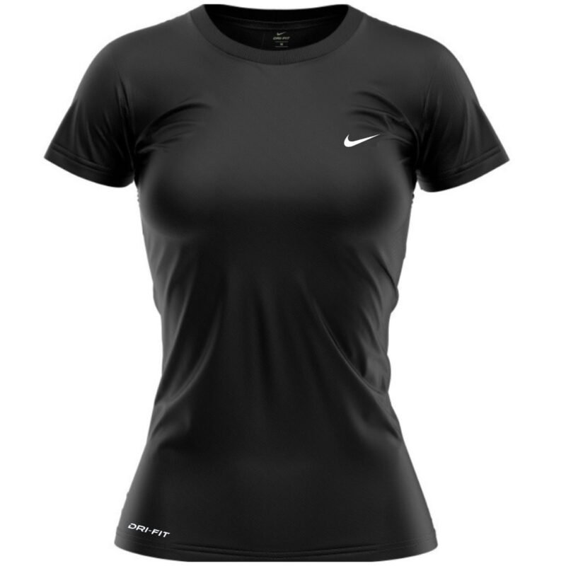 Camiseta Esportiva Nike Dry Fit Feminina Preta