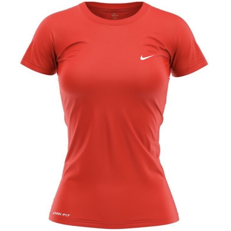 Camiseta Esportiva Nike Dry Fit Feminina Vermelha