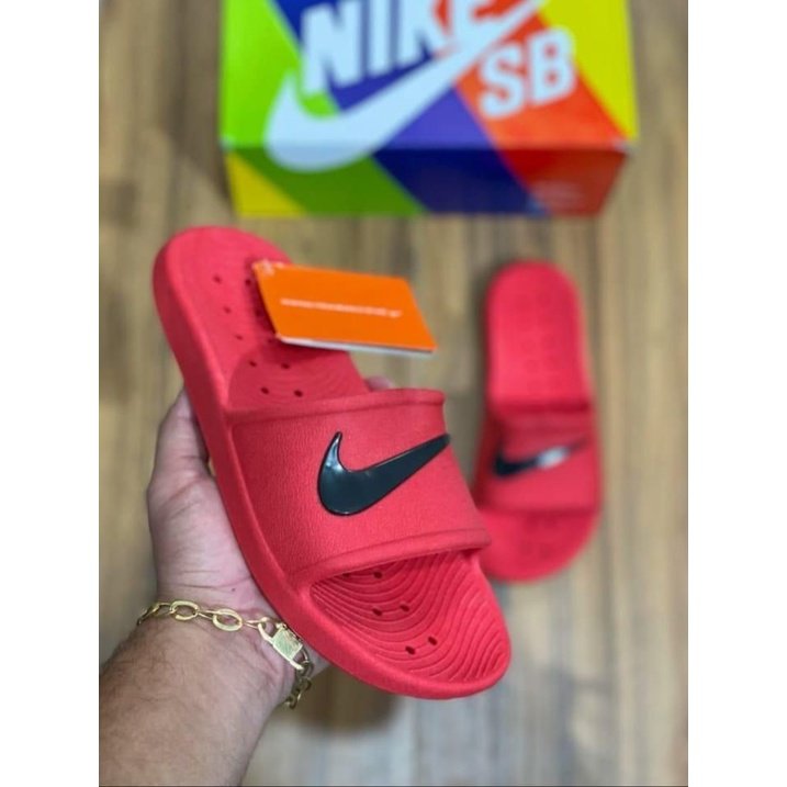 Chinelo Slide Nike Cloud Masculino – Vermelho