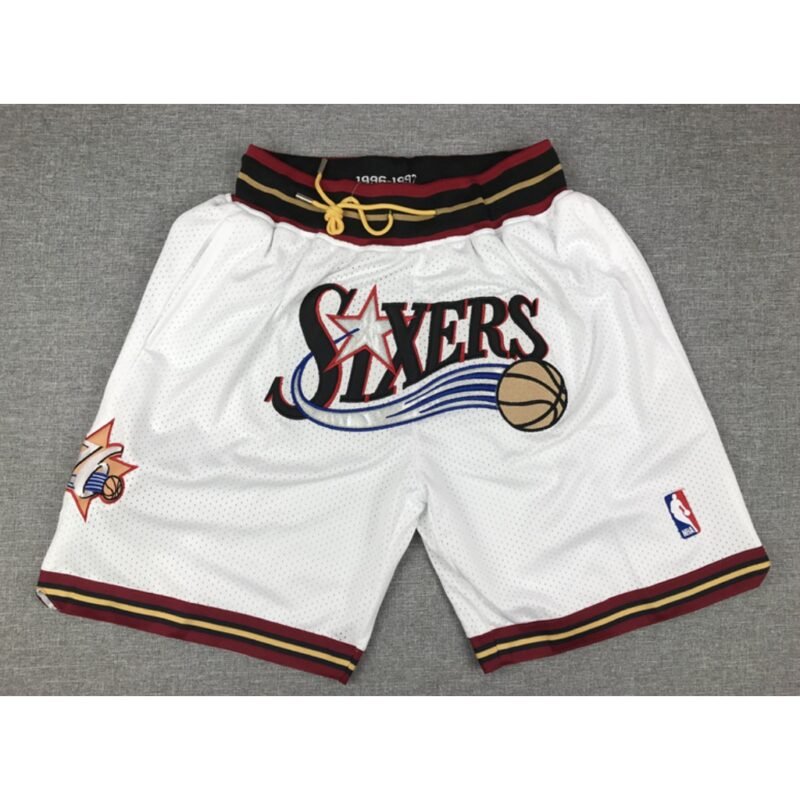 Shorts de Basquete NBA Nike Sixers Philadelphia Branco
