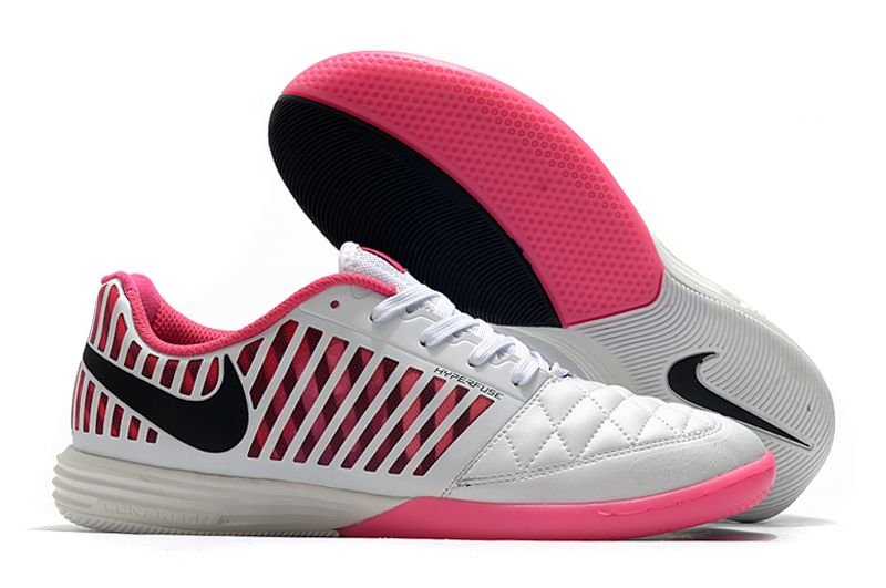 Tênis de Futsal  Nike Lunar Gato II IC Branco rosa
