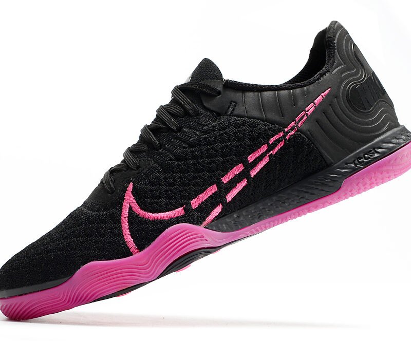 Tênis de Futsal Nike React Gato IC Preto rosa