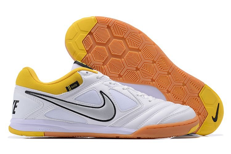 Tênis de Futsal Nike SB Gato IC Branco amarelo