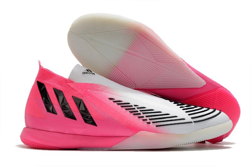 Tênis de Futsal Adidas Predator Edge 1 IC Branco rosa