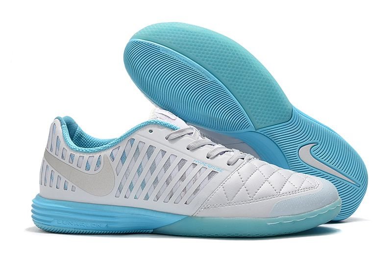 Tênis de Futsal  Nike Lunar Gato II IC  Branco azul