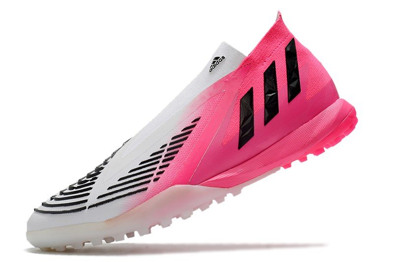 Chuteira Society Adidas Predator Edge 1 TF Branco rosa