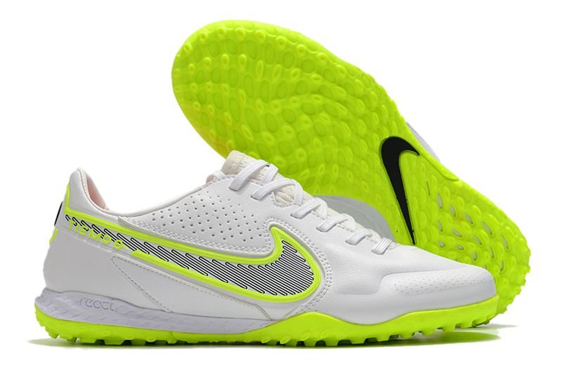 Chuteira Society Nike React Tiempo Legend 9 Pro TF Branco neon
