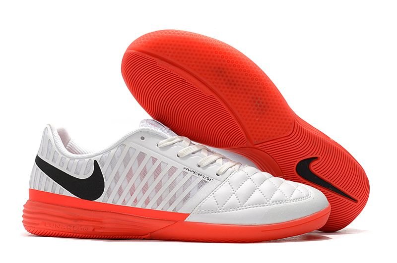 Tênis de Futsal  Nike Lunar Gato II IC Branco vermelho