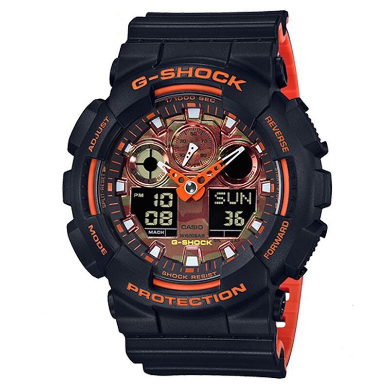Relógio G-Shock GA-100 Camuflado Vermelho
