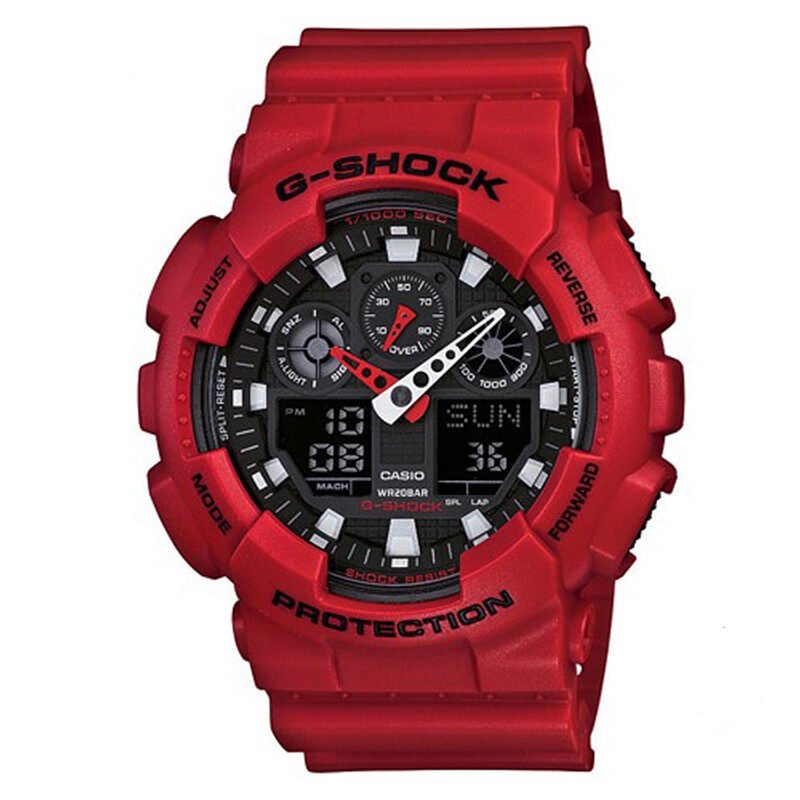 Relógio G-Shock GA-100 Vermelho e Preto