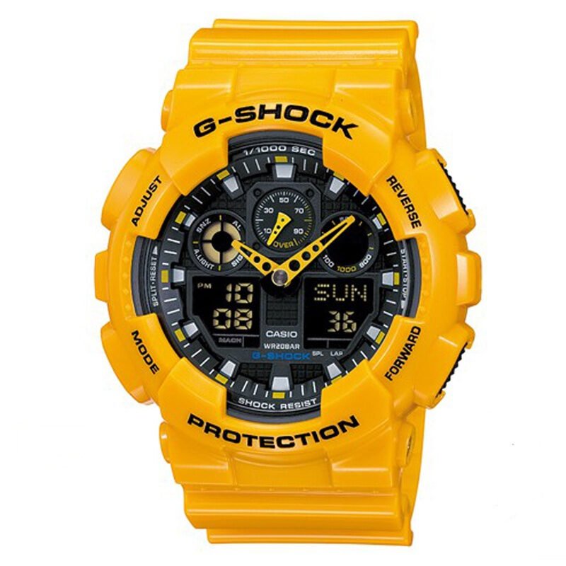 Relógio G-Shock GA-100 Amarelo e Preto