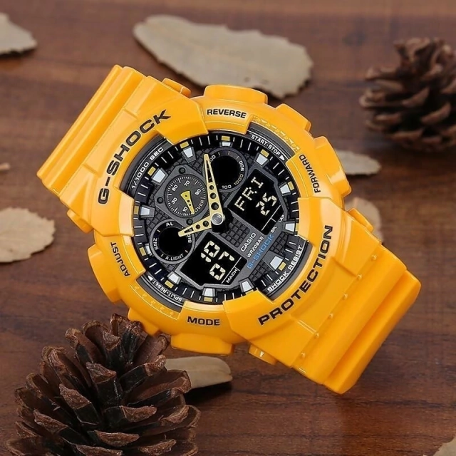 Relógio G-Shock GA-100 Amarelo e Preto