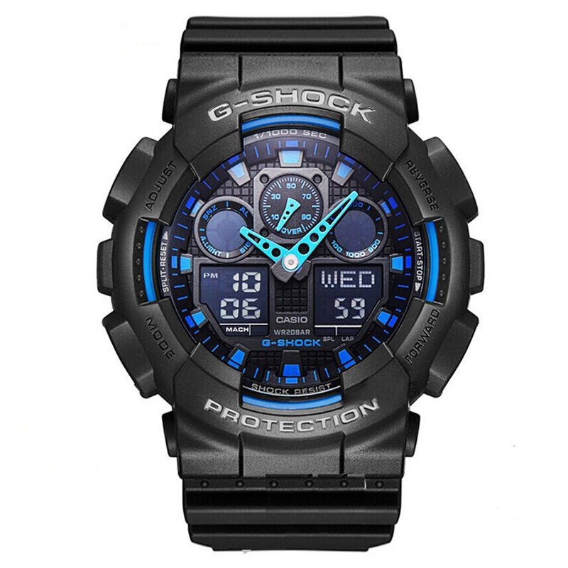 Relógio G-Shock GA-100 Preto e Azul
