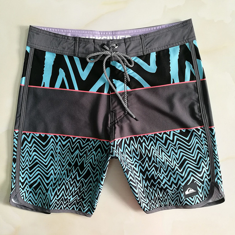 Bermuda Boardshort Quicksilver Secagem Rápida Cinza e Azul