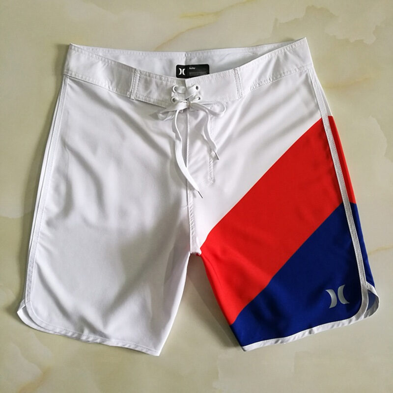 Bermuda Boardshort Hurley Secagem Rápida Branco e Vermelho