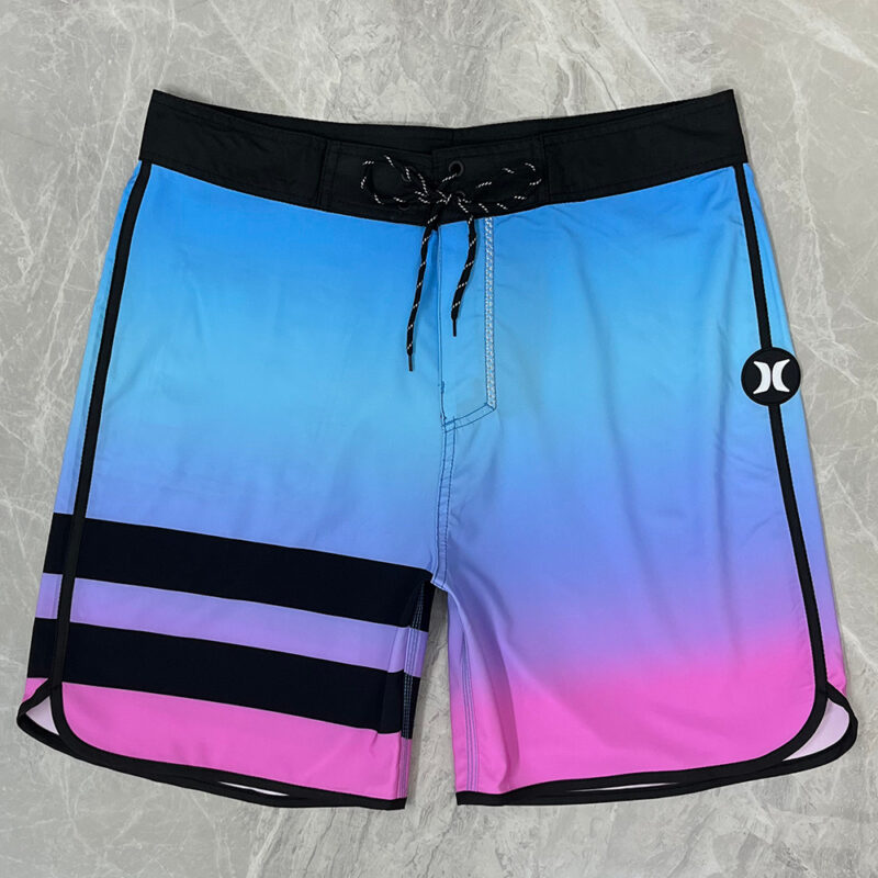 Bermuda Boardshort Hurley Secagem Rápida Azul e Rosa