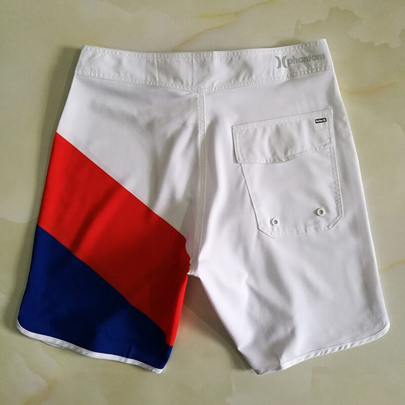 Bermuda Boardshort Hurley Secagem Rápida Branco e Vermelho