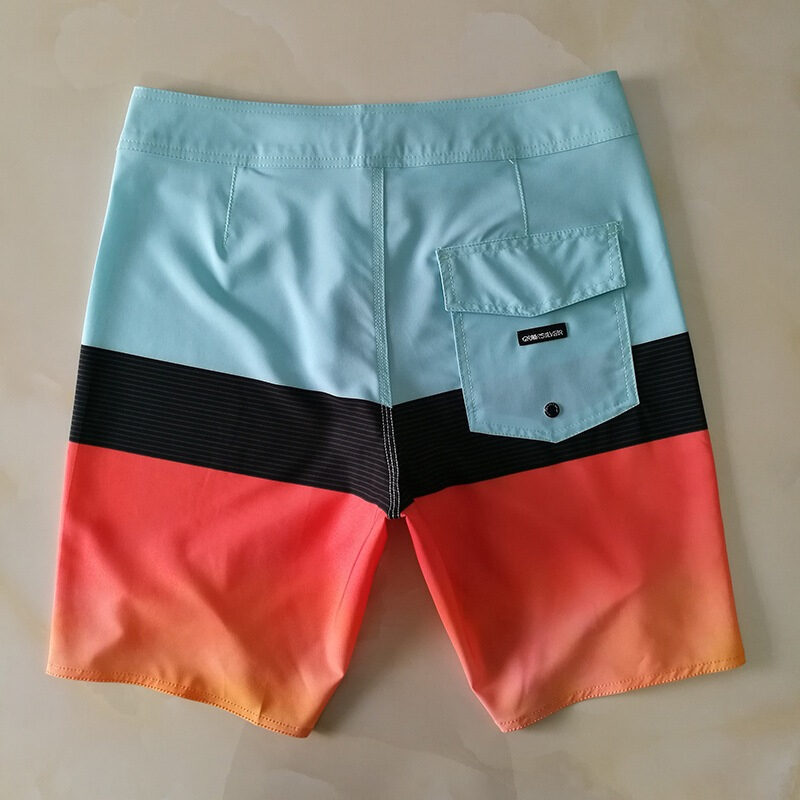 Bermuda Boardshort Quicksilver Secagem Rápida Azul e Laranja