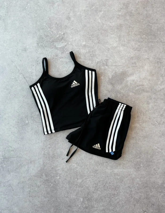 Conjunto Regata + Shorts Adidas Preto