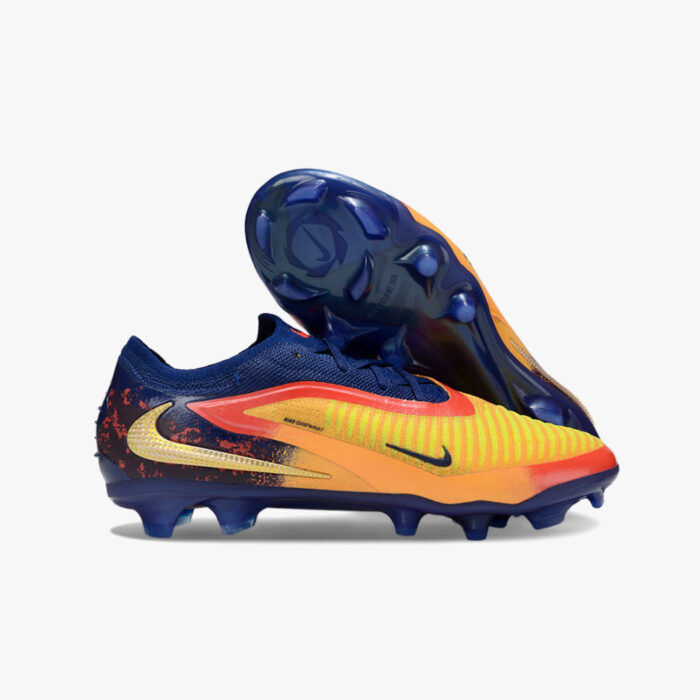 Chuteira de Campo Nike Phantom GX Elite 6 Low Laranja e Azul