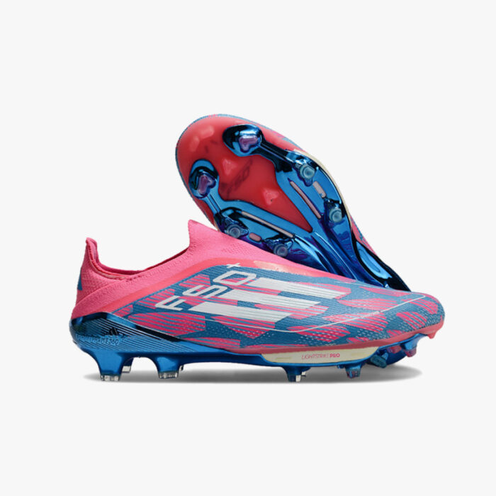 Chuteira de Campo Adidas F50 Elite Azul e Rosa