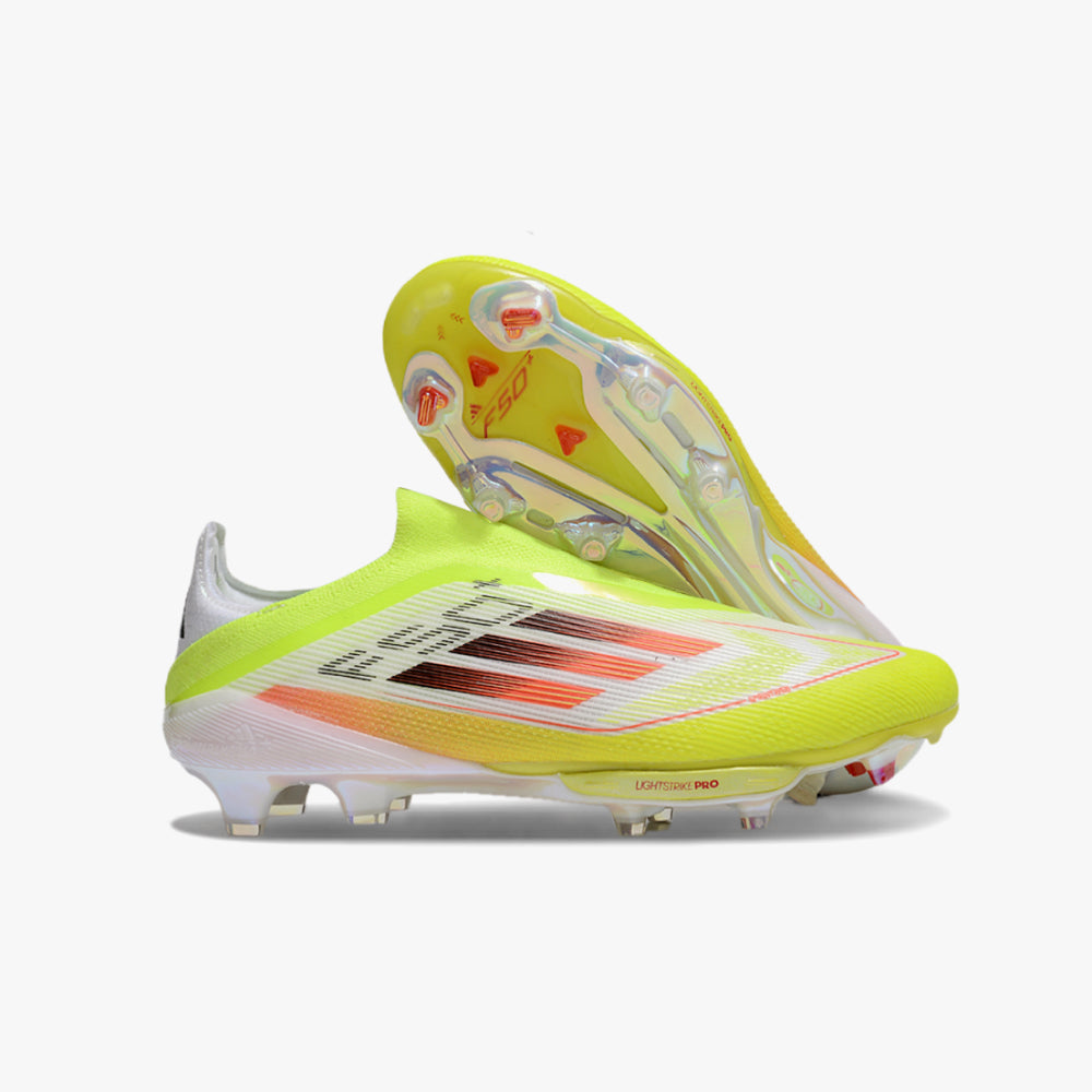 Chuteira de Campo Adidas F50 Elite Branco e Verde