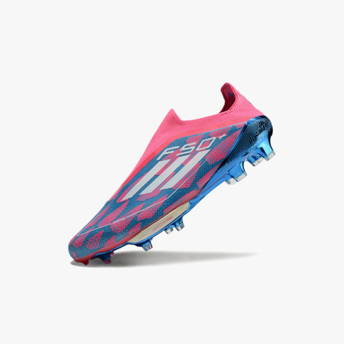 Chuteira de Campo Adidas F50 Elite Azul e Rosa - Image 3