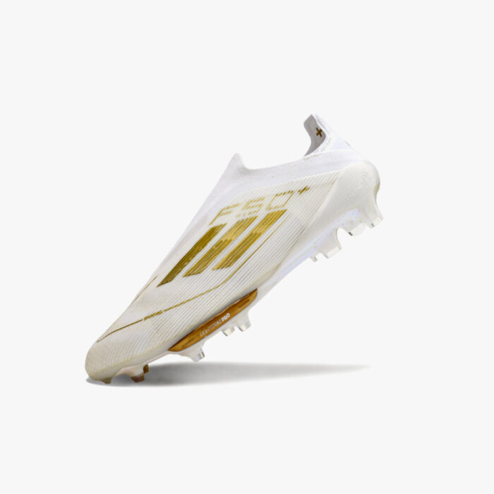 Chuteira de Campo Adidas F50 Elite Branco e Dourado - Image 3