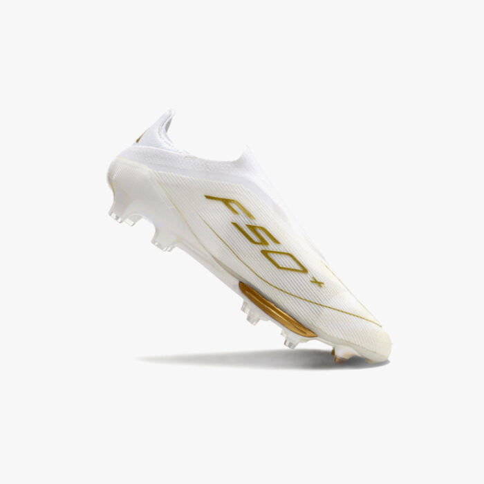 Chuteira de Campo Adidas F50 Elite Branco e Dourado - Image 2