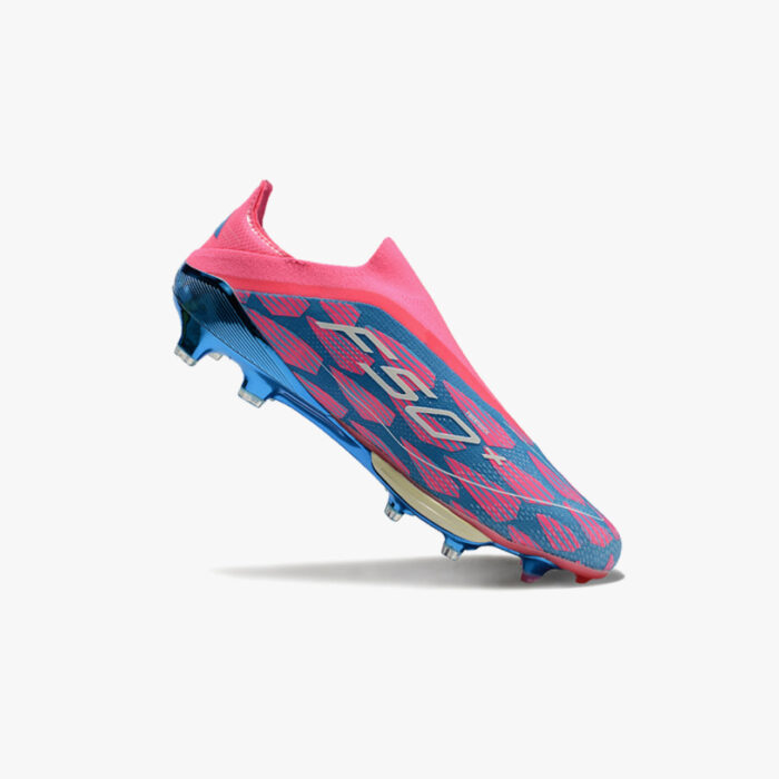 Chuteira de Campo Adidas F50 Elite Azul e Rosa - Image 2
