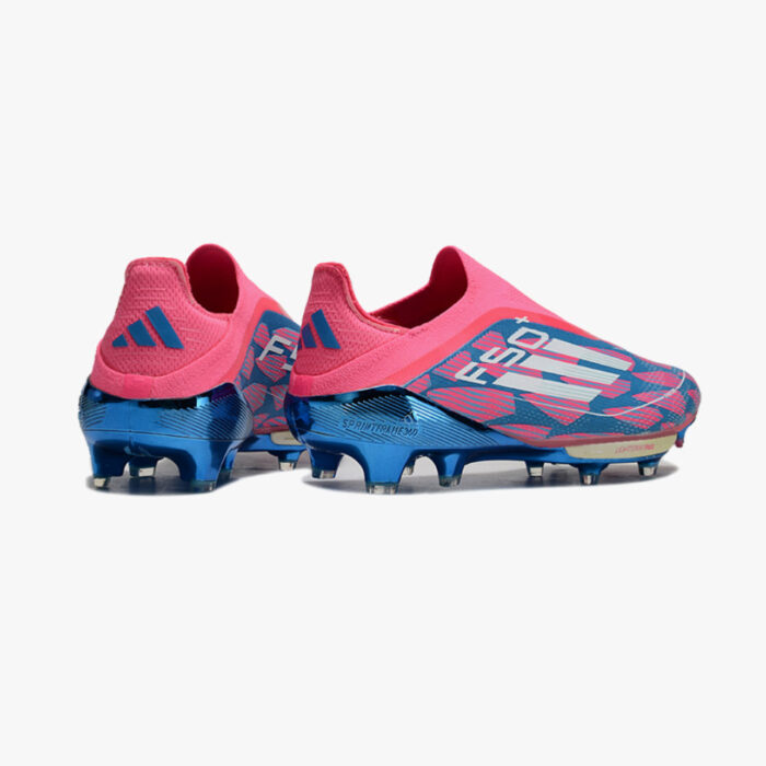 Chuteira de Campo Adidas F50 Elite Azul e Rosa - Image 4