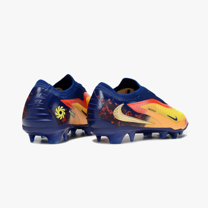 Chuteira de Campo Nike Phantom GX Elite 6 Low Laranja e Azul - Image 4