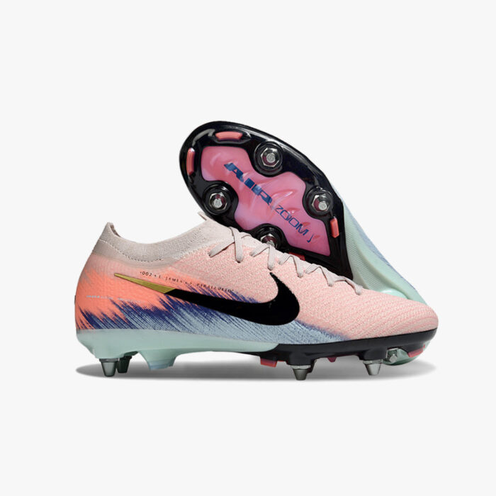 Chuteira de Campo Nike Mercurial Vapor Air Zoom 16 Trava Mista Salmão