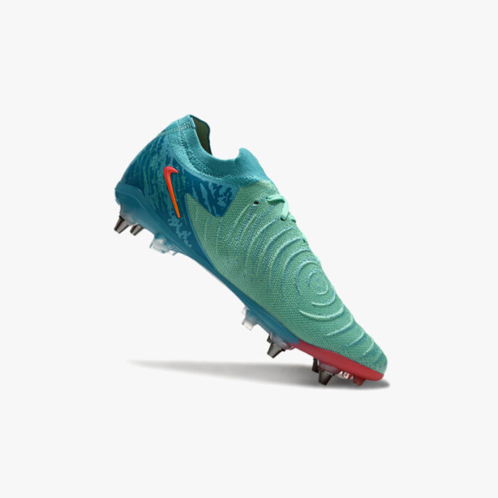 Chuteira de Campo Nike Phantom GX 2 Elite Azul e Rosa Trava Mista - Image 3