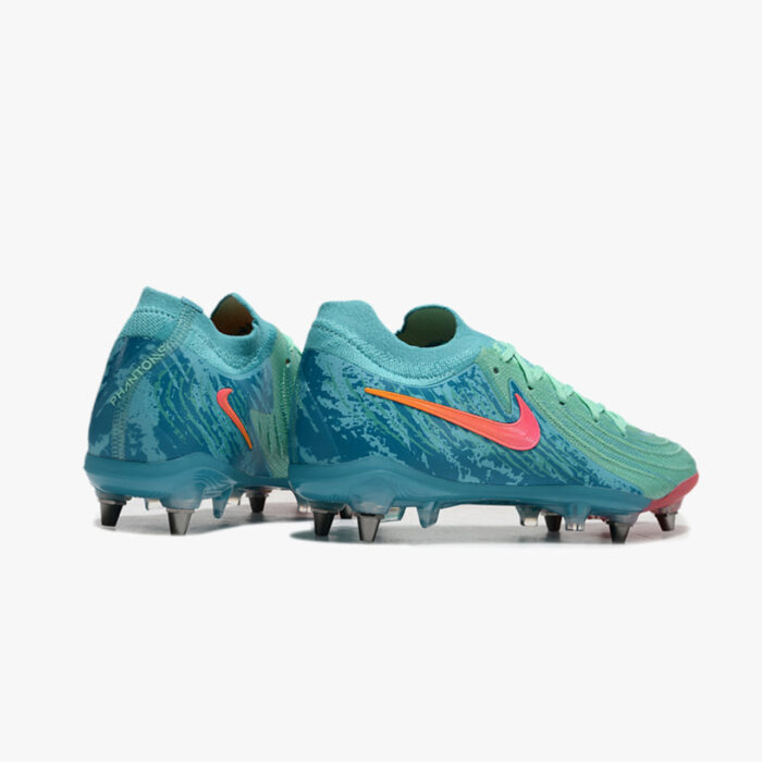 Chuteira de Campo Nike Phantom GX 2 Elite Azul e Rosa Trava Mista - Image 4