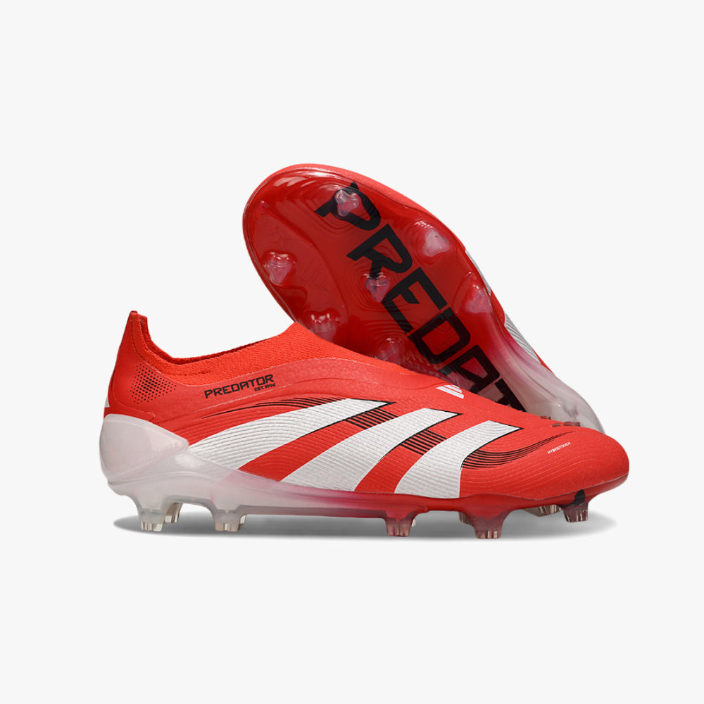 Chuteira de Campo Adidas Predator 25 Elite Vermelha Sem Cadarço