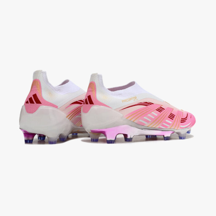 Chuteira de Campo Adidas Predator 25 Elite Rosa Sem Cadarço - Image 4