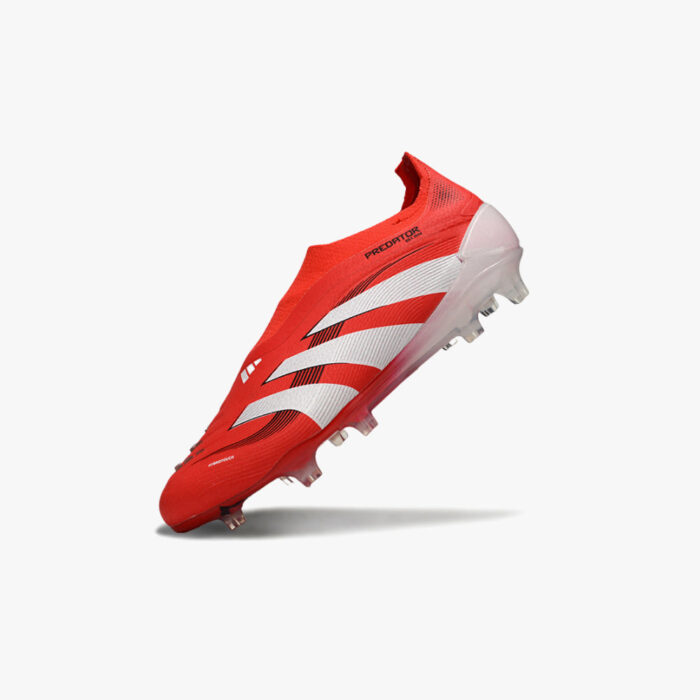 Chuteira de Campo Adidas Predator 25 Elite Vermelha Sem Cadarço - Image 3