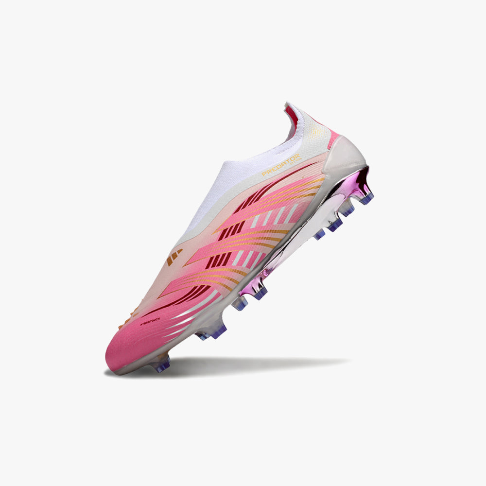 Chuteira de Campo Adidas Predator 25 Elite Rosa Sem Cadarço