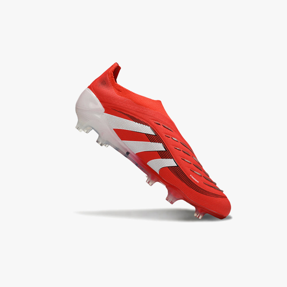 Chuteira de Campo Adidas Predator 25 Elite Vermelha Sem Cadarço