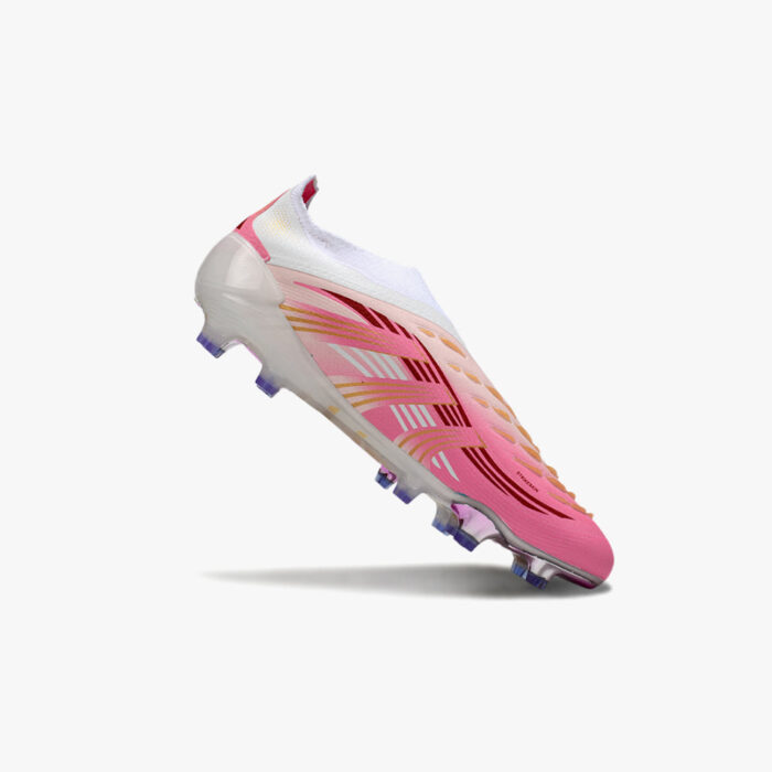 Chuteira de Campo Adidas Predator 25 Elite Rosa Sem Cadarço - Image 3