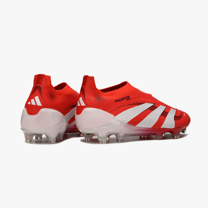 Chuteira de Campo Adidas Predator 25 Elite Vermelha Sem Cadarço - Image 4