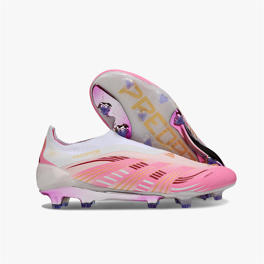 Chuteira de Campo Adidas Predator 25 Elite Rosa Sem Cadarço
